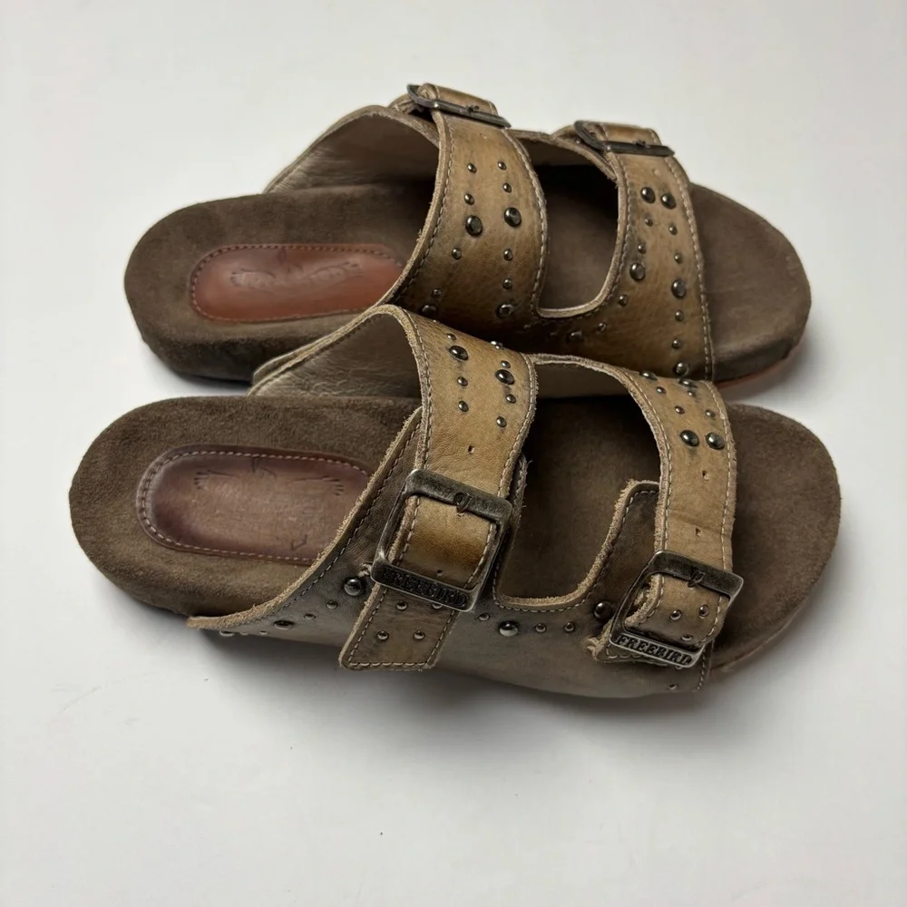 NEW Freebird by Steven‎ Asher Studded Sandals in the color stone size 7 - Picture 6 of 17